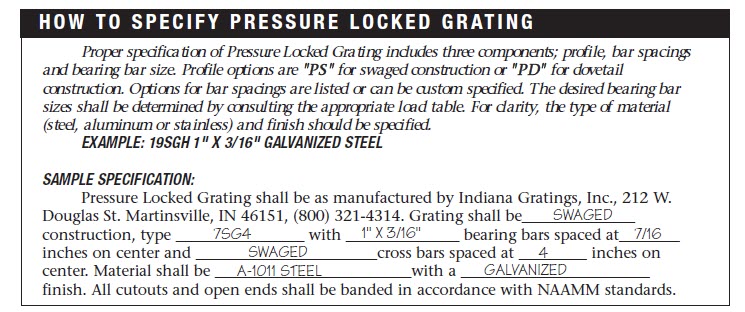 Pressure Locked Gratings